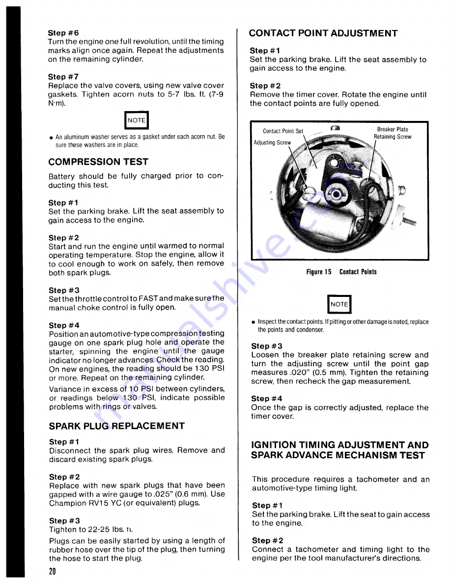 Cushman 22 HP Gas Powered Front Line Service Manual Download Page 20