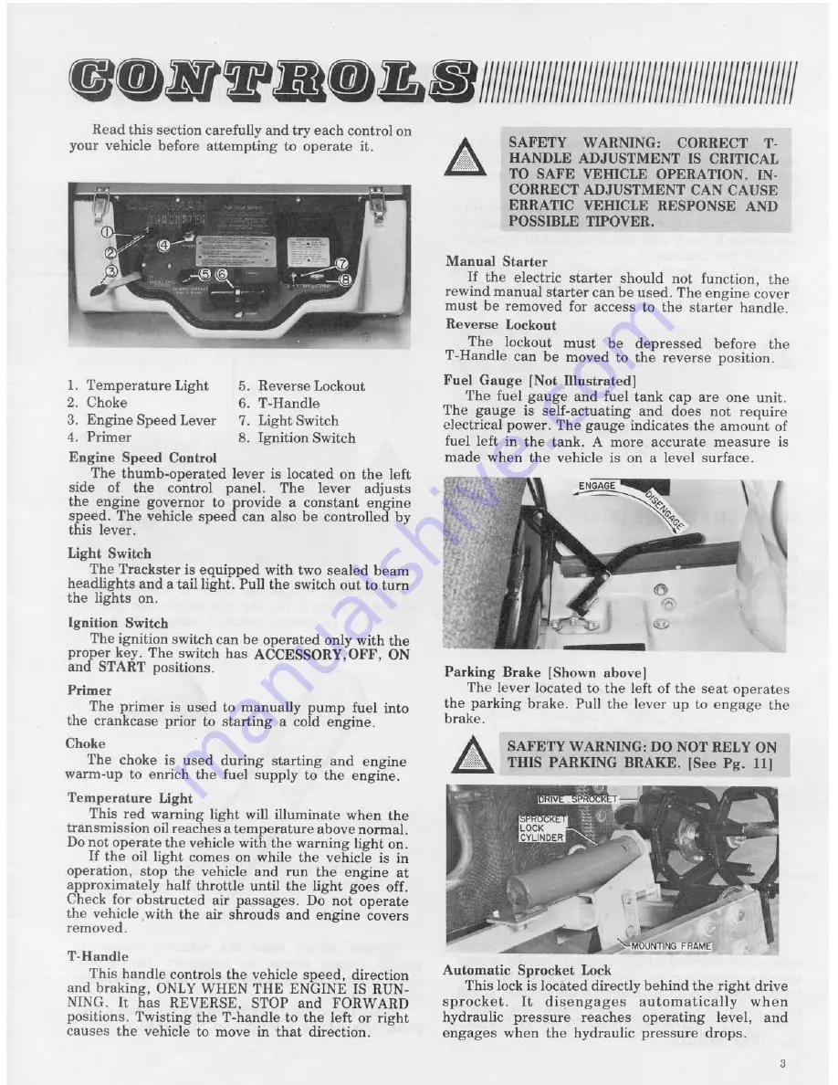 Cushman Trackster 898002 Operator'S Manual Download Page 5