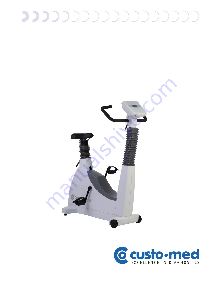 Custo Med Bicycle Ergometer ec3000e Скачать руководство пользователя страница 1