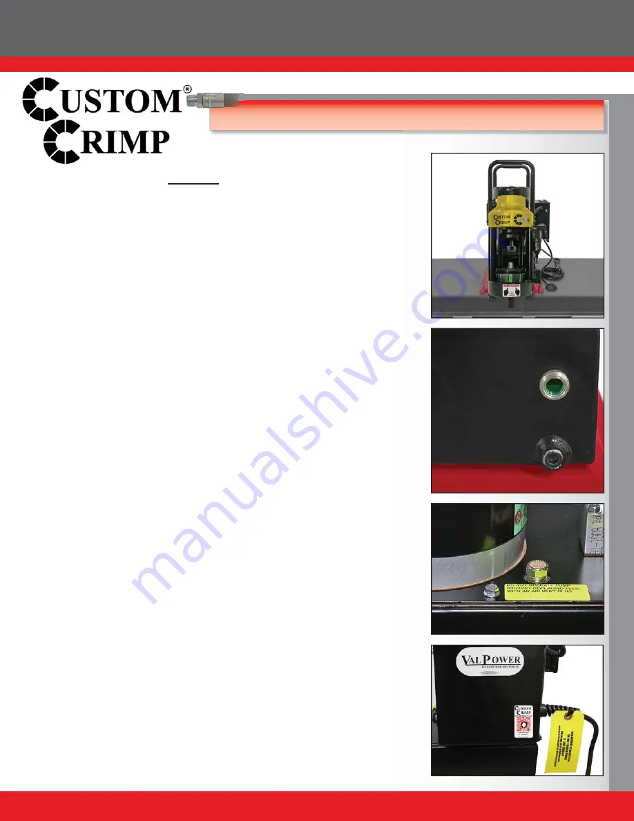 Custom Crimp D105-T420 SERIES Operator'S Manual Download Page 7