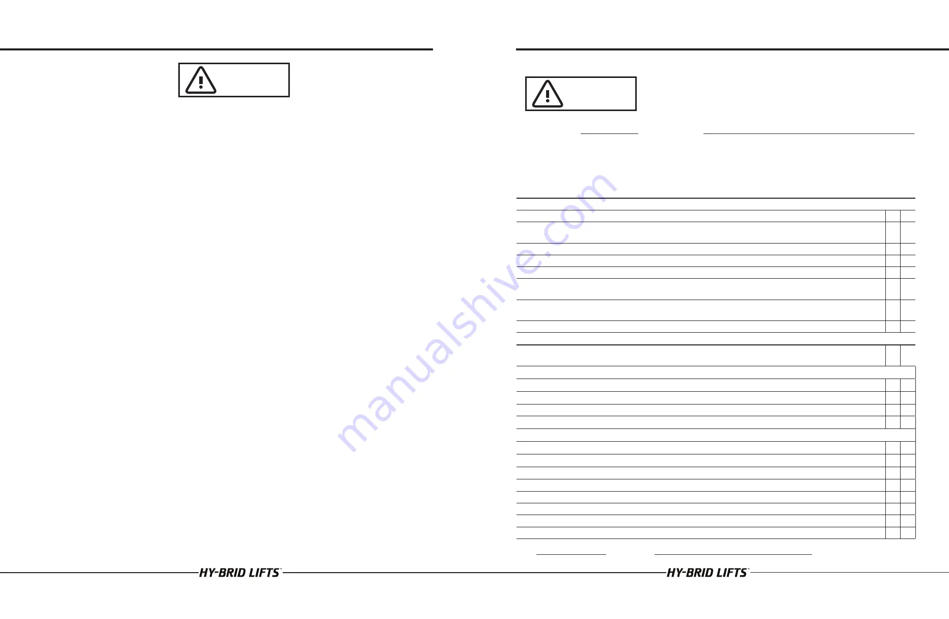 Custom Equipment HY-BRID LIFTS HB-P3.6 Maintenance & Troubleshooting Manual Download Page 7