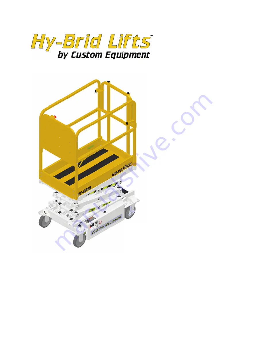 Custom Equipment Hy-Brid Lifts HB-P830CE Скачать руководство пользователя страница 1