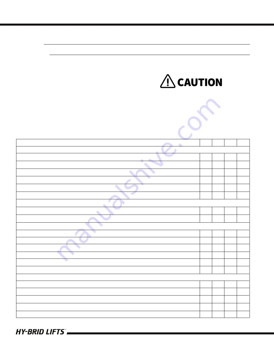 Custom Equipment HY-BRID LIFTS PRO PS-1030 Maintenance & Troubleshooting Manual Download Page 14