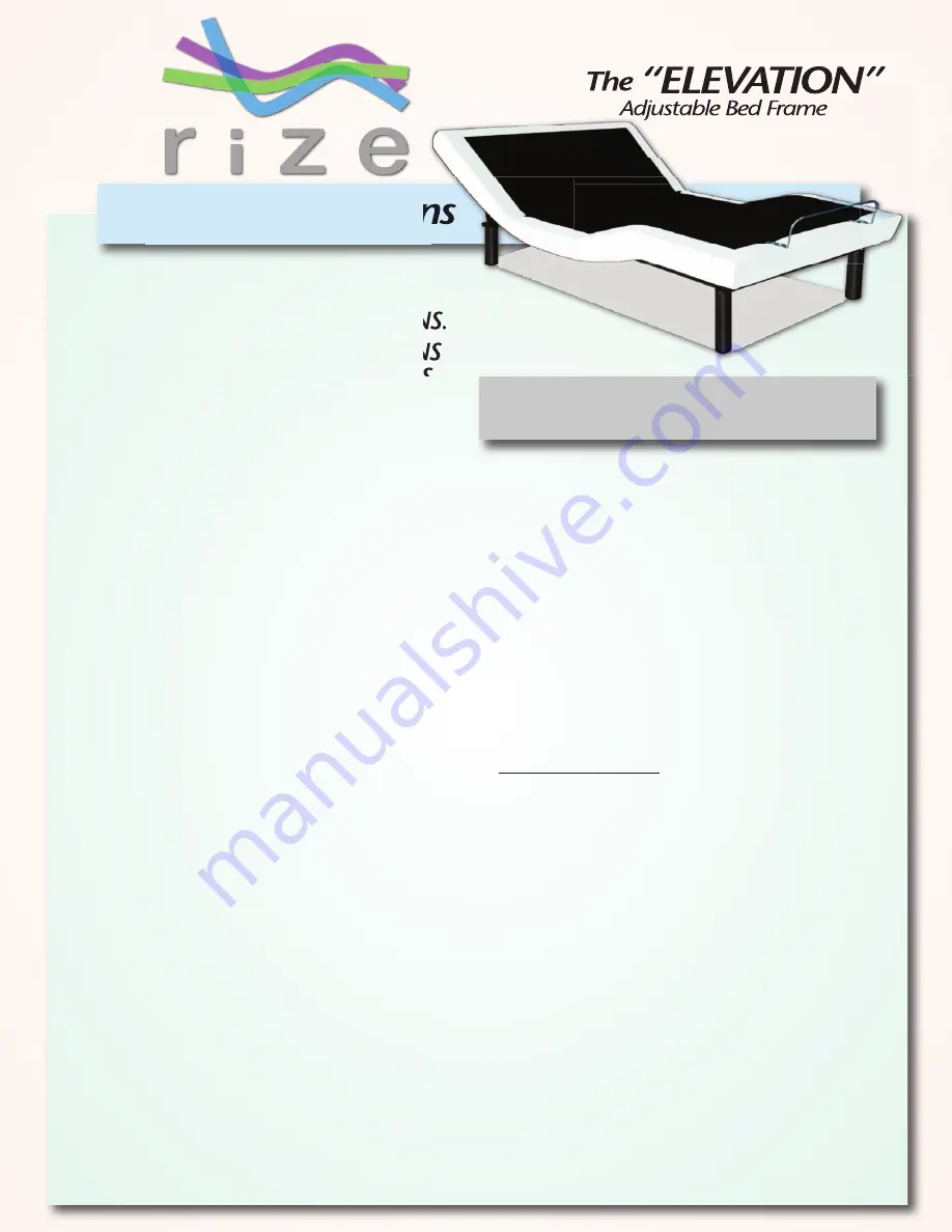 Customatic Rize ELEVATION RI-ABE-A25-WH Скачать руководство пользователя страница 3