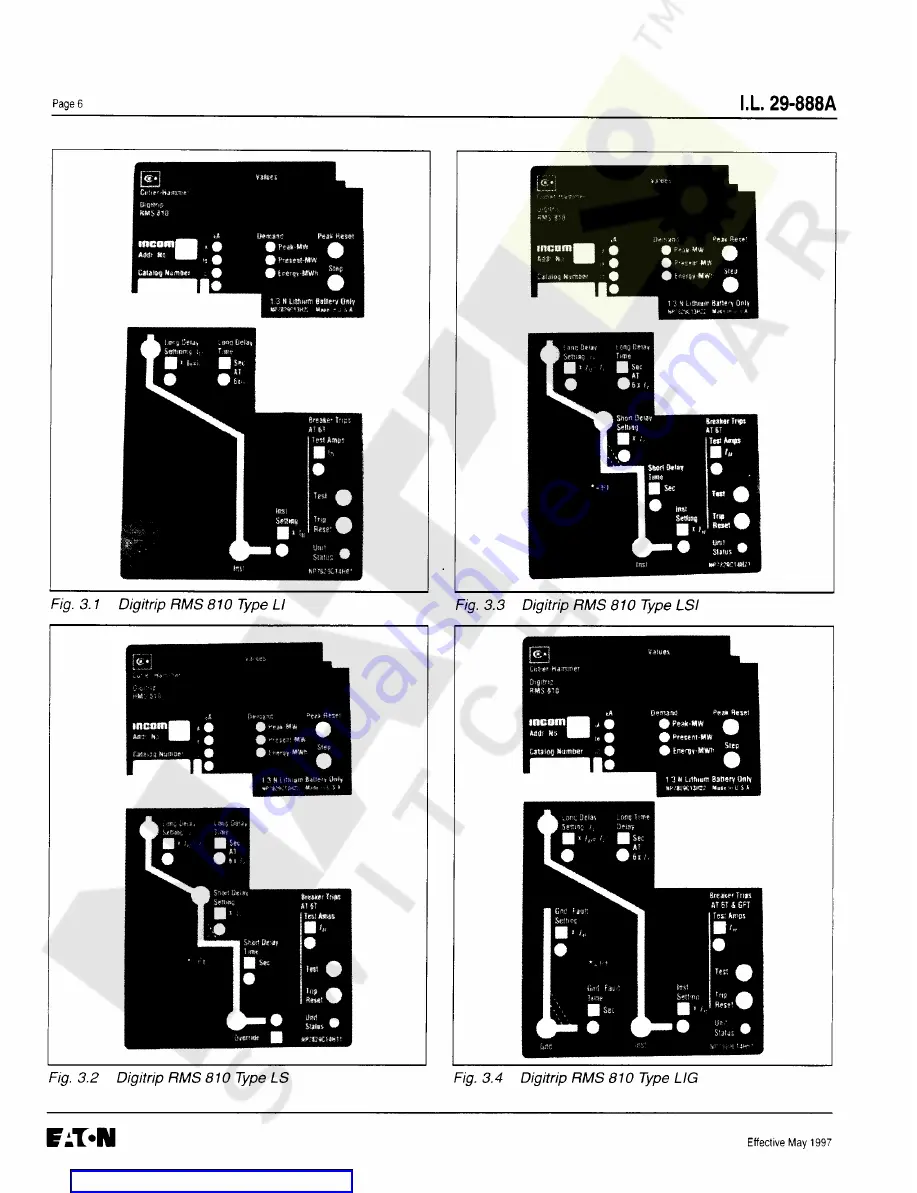 Cutler-Hammer Digitrip RMS 810 Скачать руководство пользователя страница 6