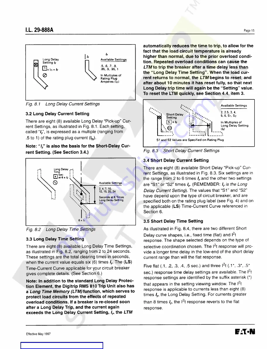 Cutler-Hammer Digitrip RMS 810 Instructions Manual Download Page 15