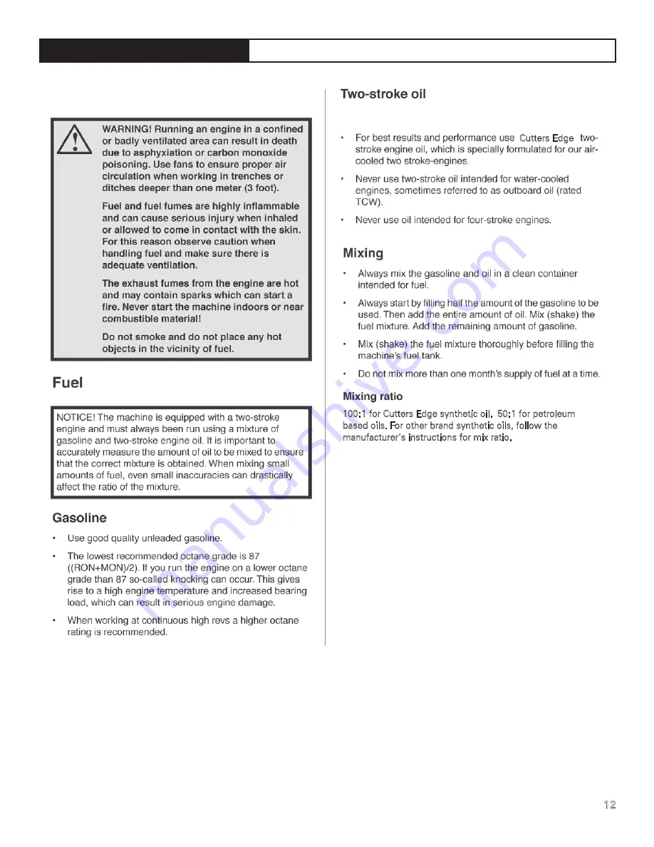 Cutters Edge CE-1260RH SERIES Operator'S Manual Download Page 13