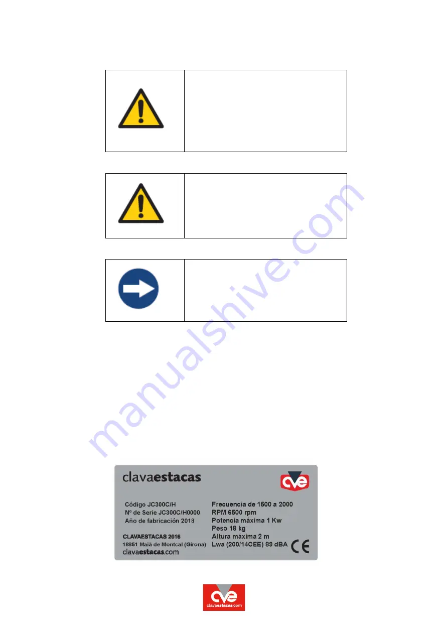 CVE JC300 Operation Manual Download Page 17