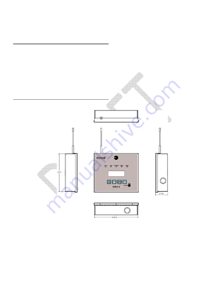 CWSI WRA-3 Operating And Installation Instruction Manual Download Page 6