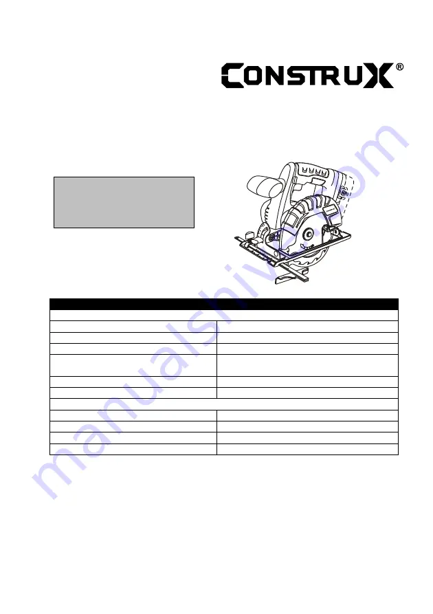 CX ConstruX Owner'S Manual Download Page 1