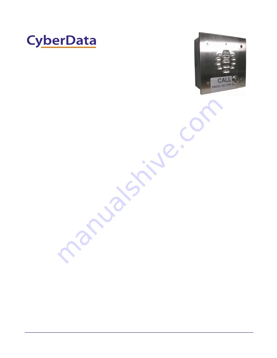 CyberData 10935 Operation Manual Download Page 1