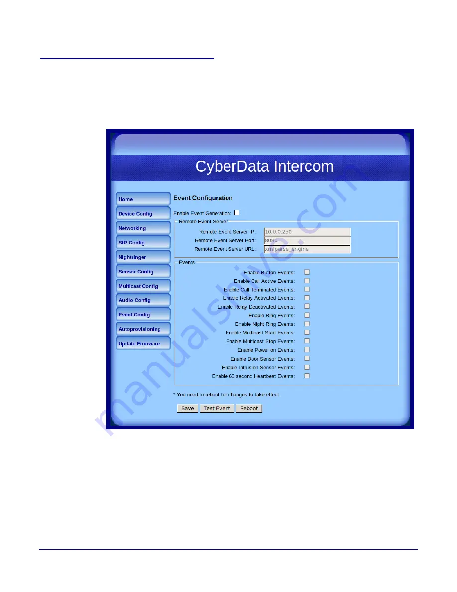 CyberData 10935 Operation Manual Download Page 58