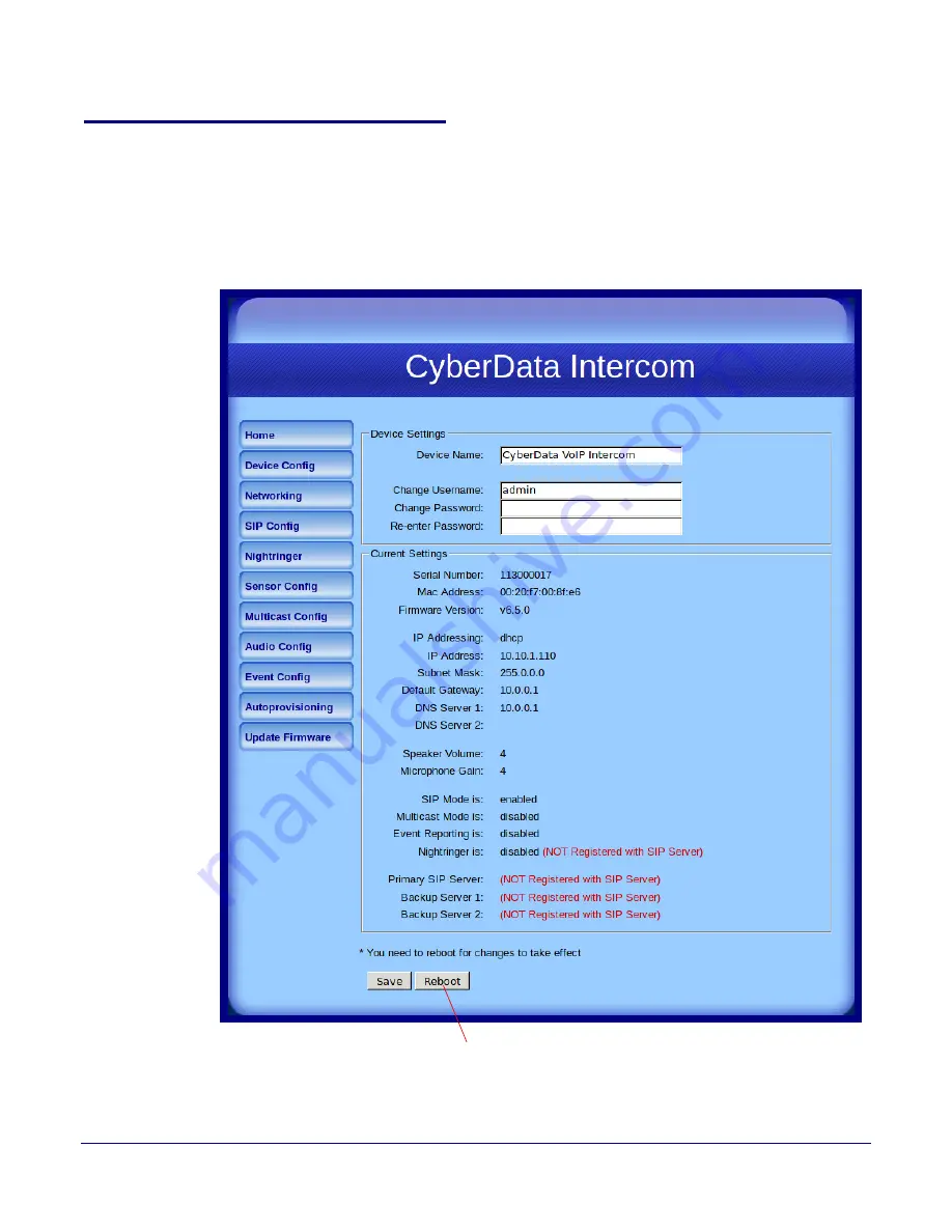 CyberData 10935 Operation Manual Download Page 73