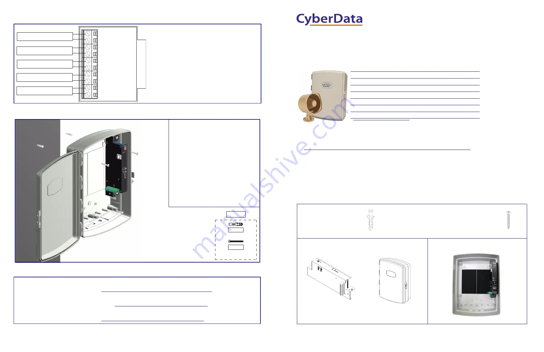 CyberData 11097 Installation Quick Reference Download Page 1