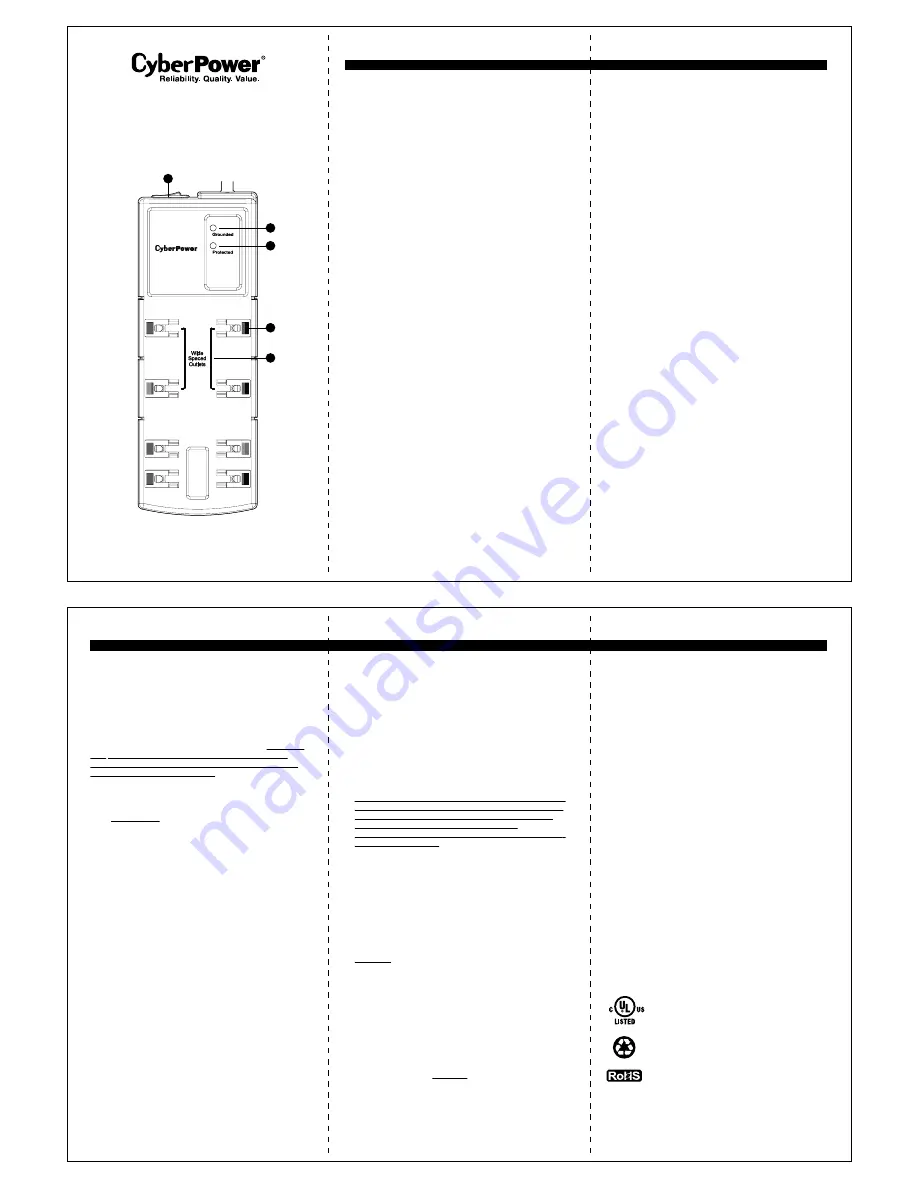 CyberPower CSB806 Скачать руководство пользователя страница 1