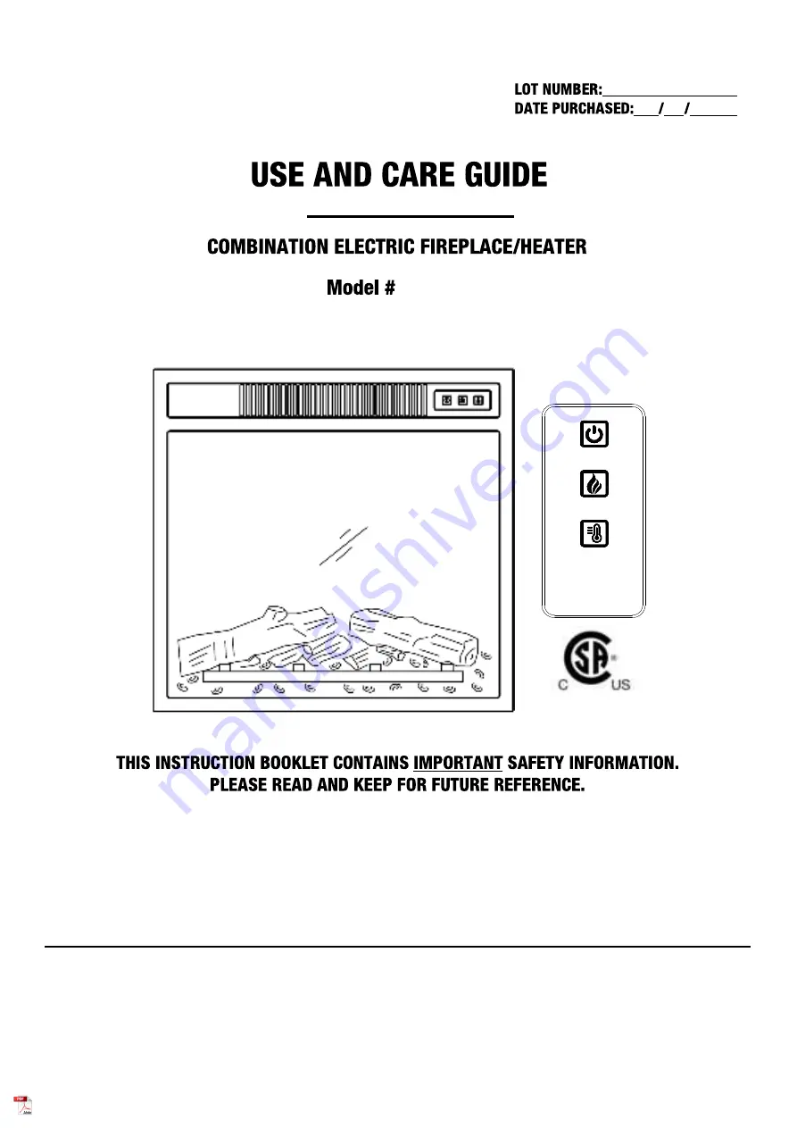 cye-way ZHX-18-038 Use And Care Manual Download Page 1