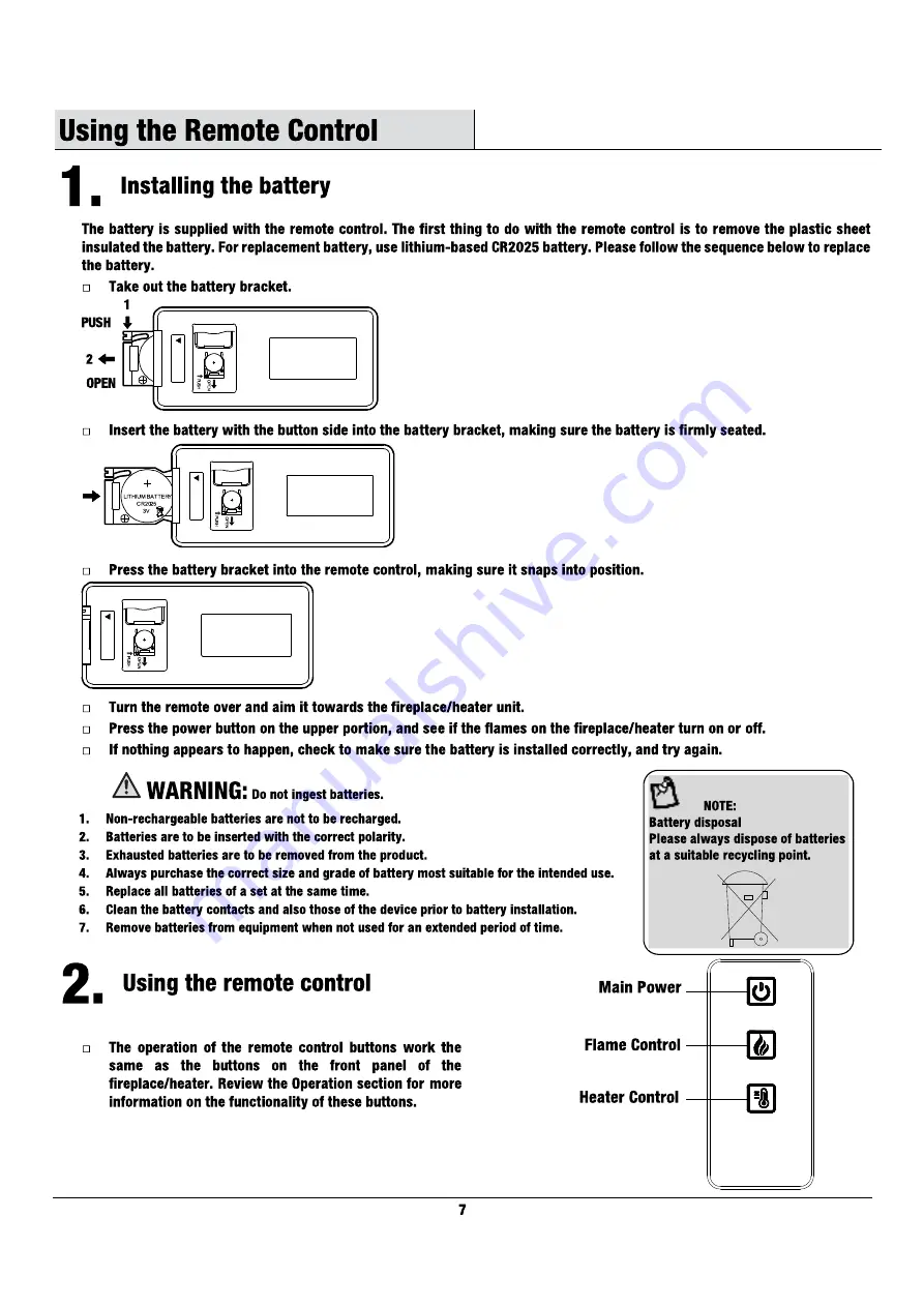 cye-way ZHX-18-038 Use And Care Manual Download Page 7