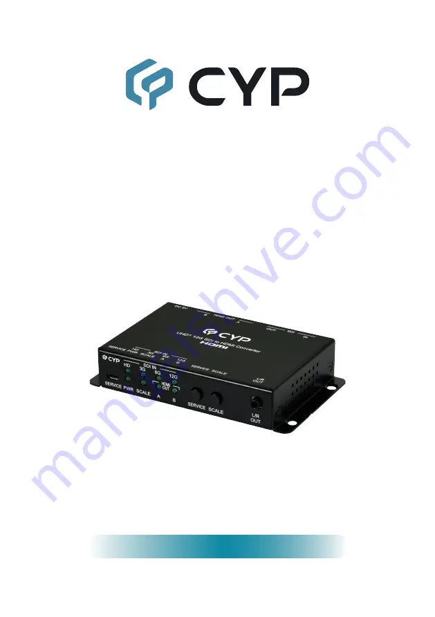 CYP CPLUS-SDI2H-W CPLUS-SDI2H Скачать руководство пользователя страница 1