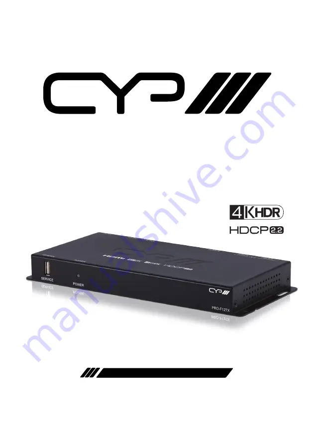 CYP PRO-F12TX Operation Manual Download Page 1