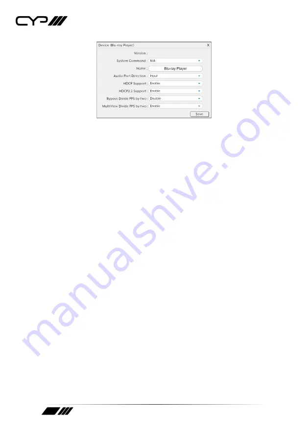 CYP SDV-CS8 Operation Manual Download Page 26