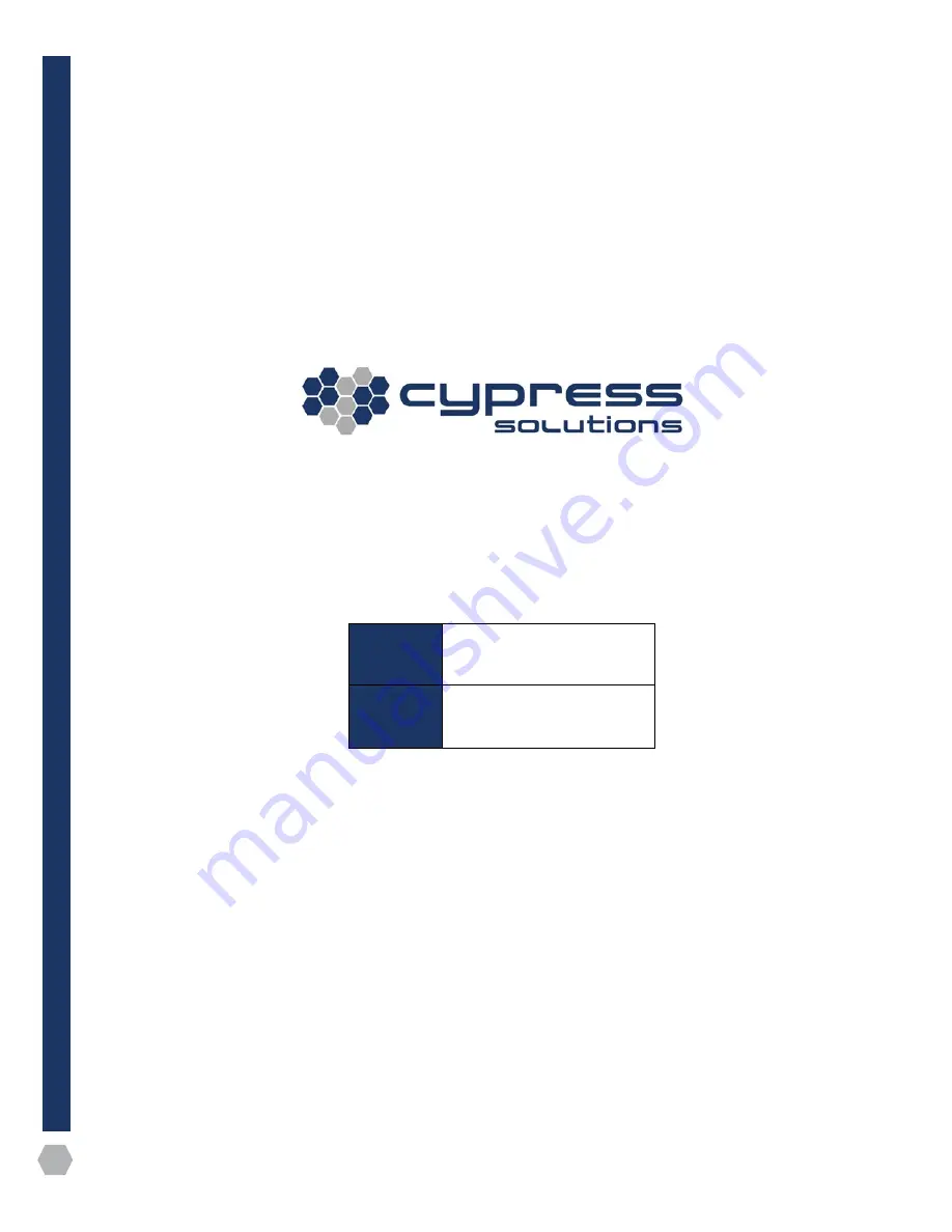 cypress solutions CTM-200 Manual Download Page 1