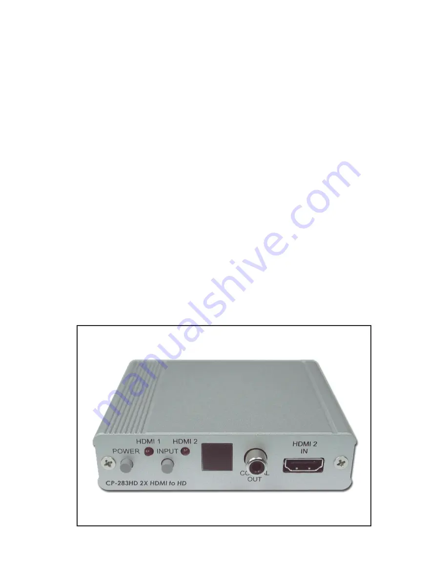 Cypress CP-283HD Operation Manual Download Page 1