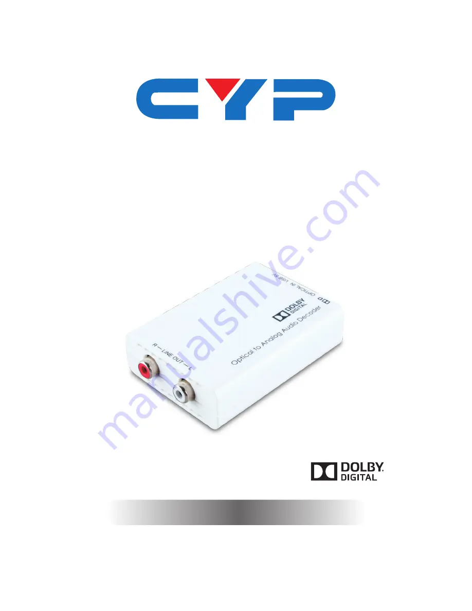 Cypress DCT-1D Operation Manual Download Page 1