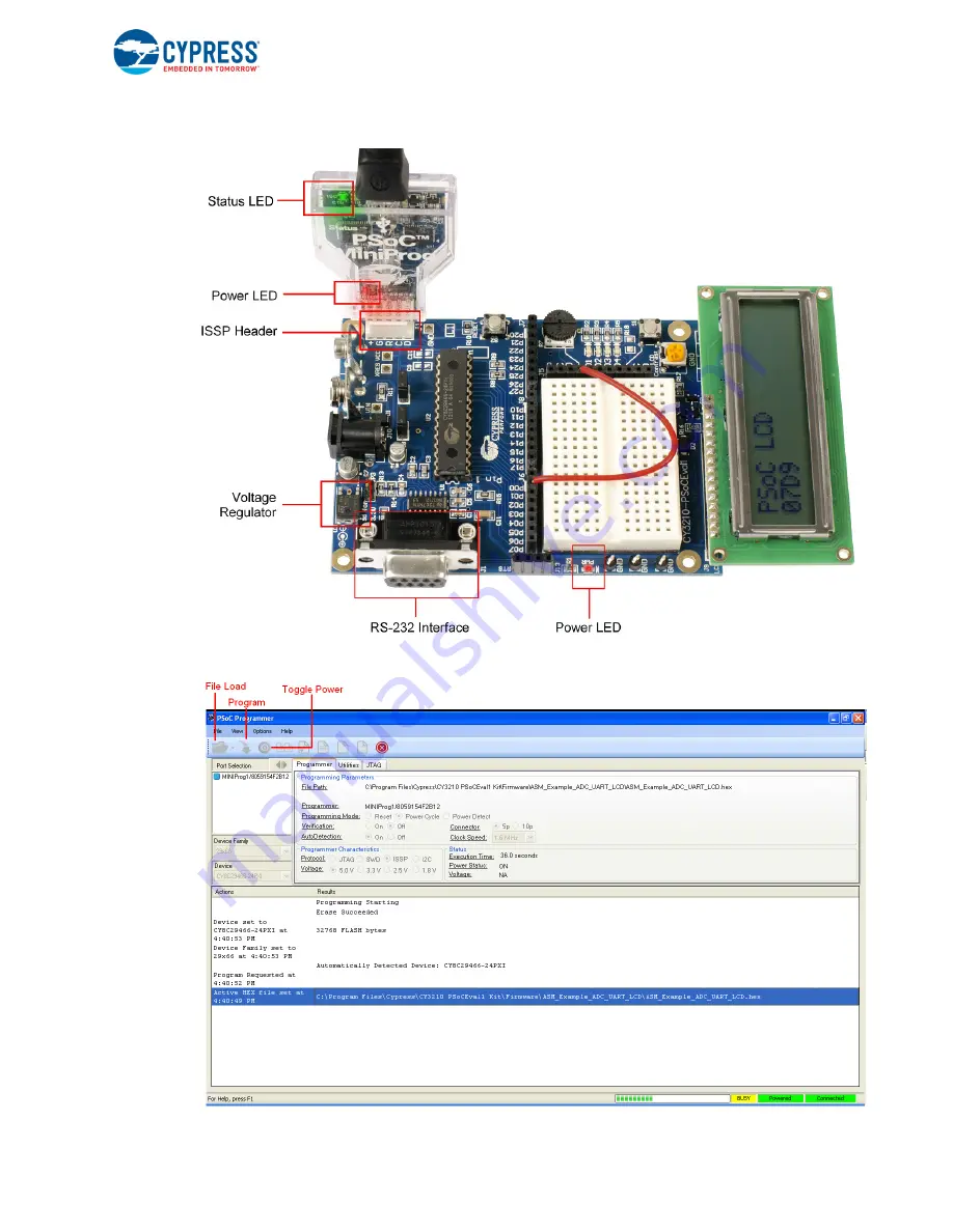 Cypress PSoC 1 CY3210-PSoCEVAL1 Manual Download Page 21