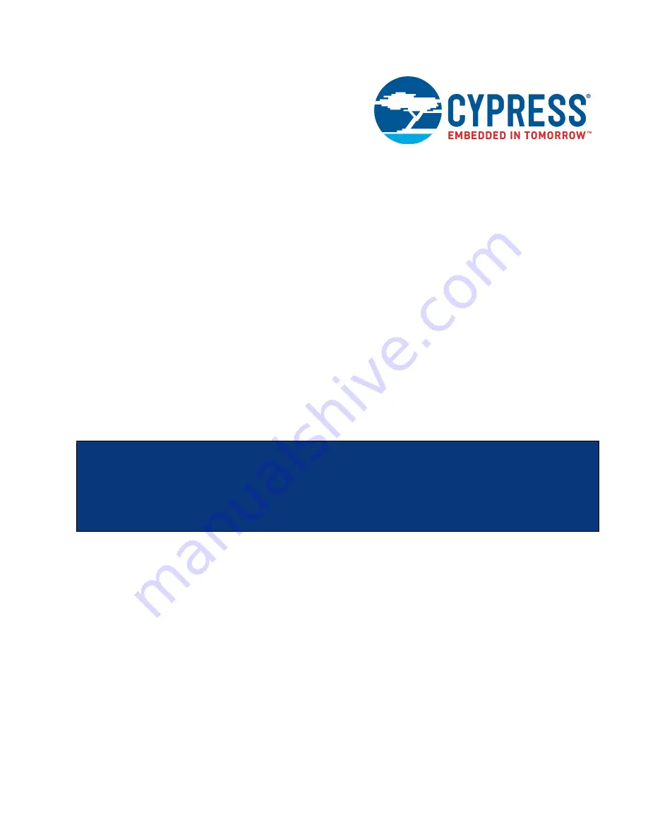 Cypress S6SAP413A6BDA1001 Скачать руководство пользователя страница 1