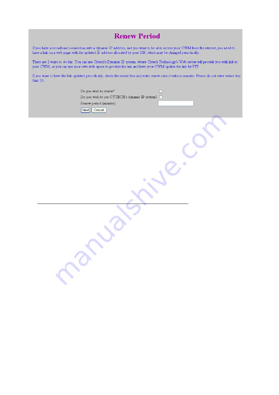 Cytech CWM02 Manual Download Page 18