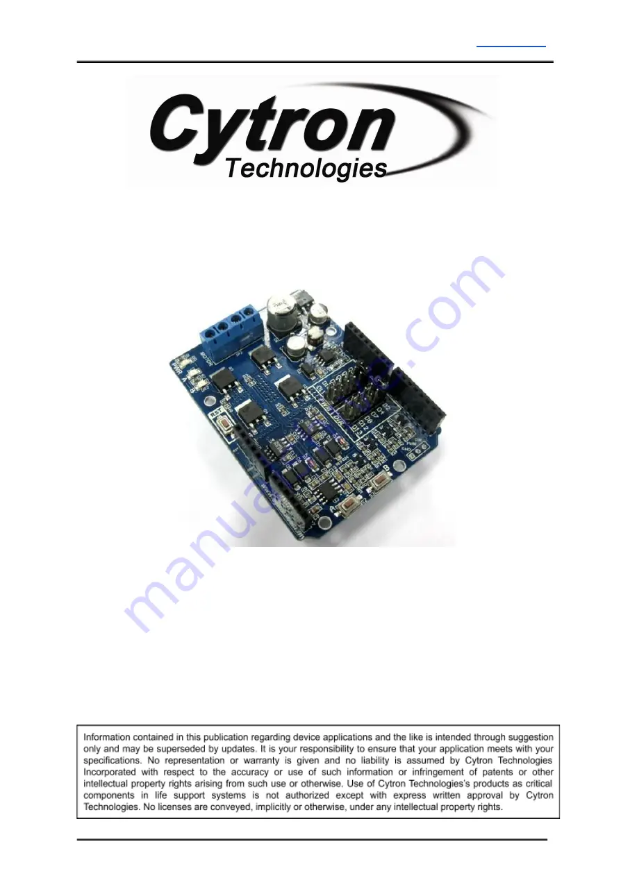 Cytron Technologies SHIELD-MD10 Скачать руководство пользователя страница 1