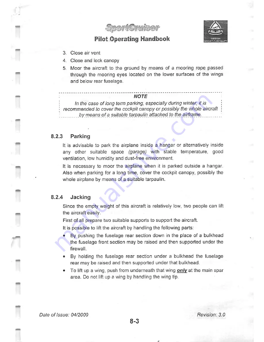 czech sport aircraft SportCruiser 09SC284 Pilot Operating Handbook Download Page 57