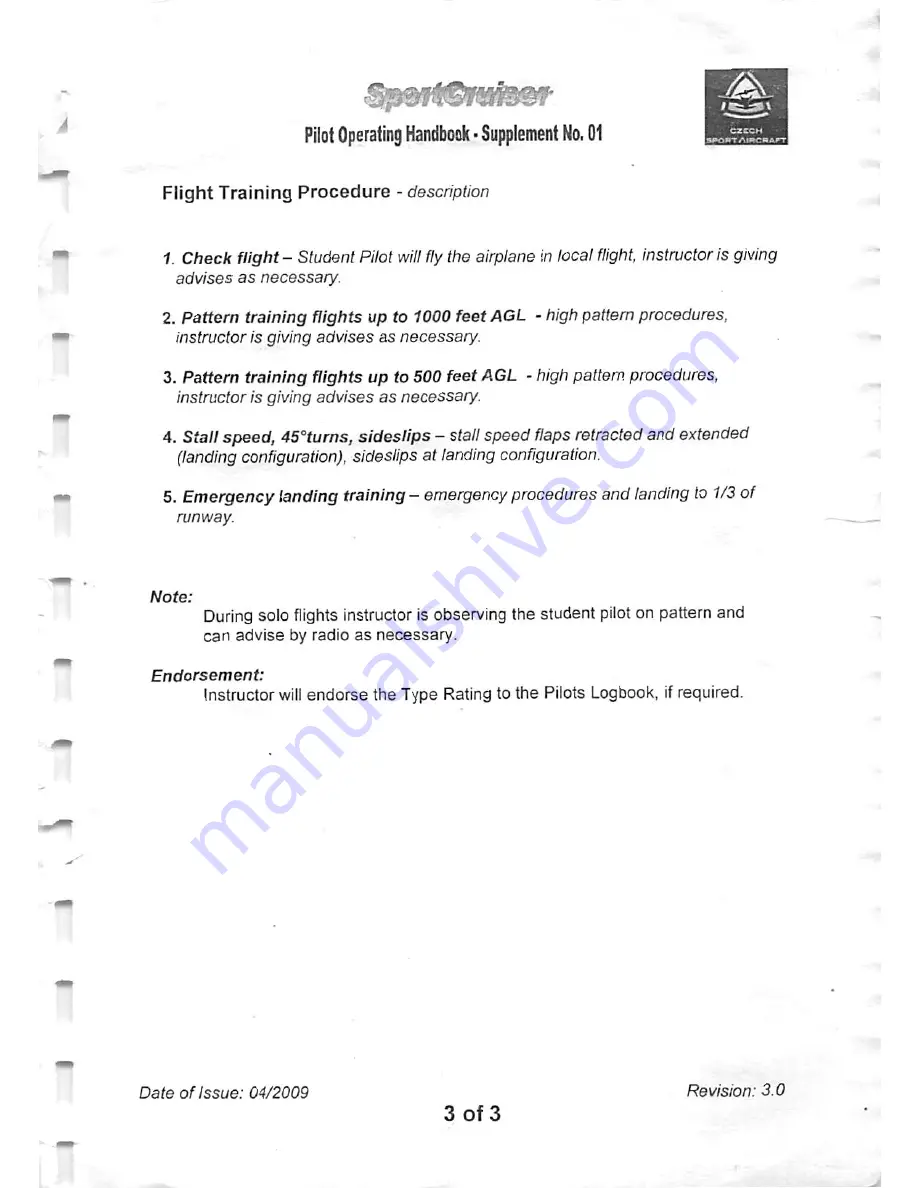 czech sport aircraft SportCruiser 09SC284 Pilot Operating Handbook Download Page 75