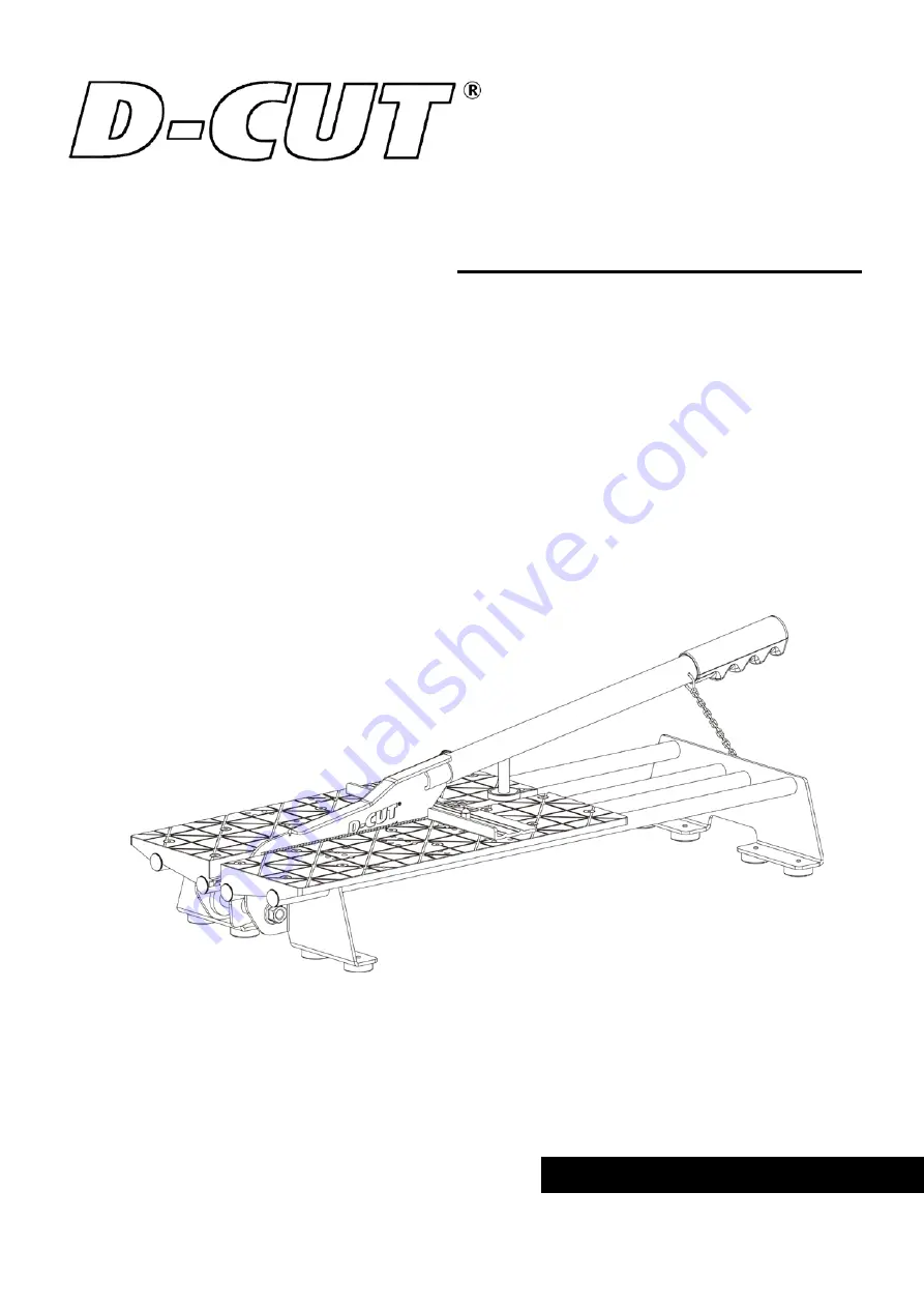 D-CUT LT-180 Operation Manual Download Page 1