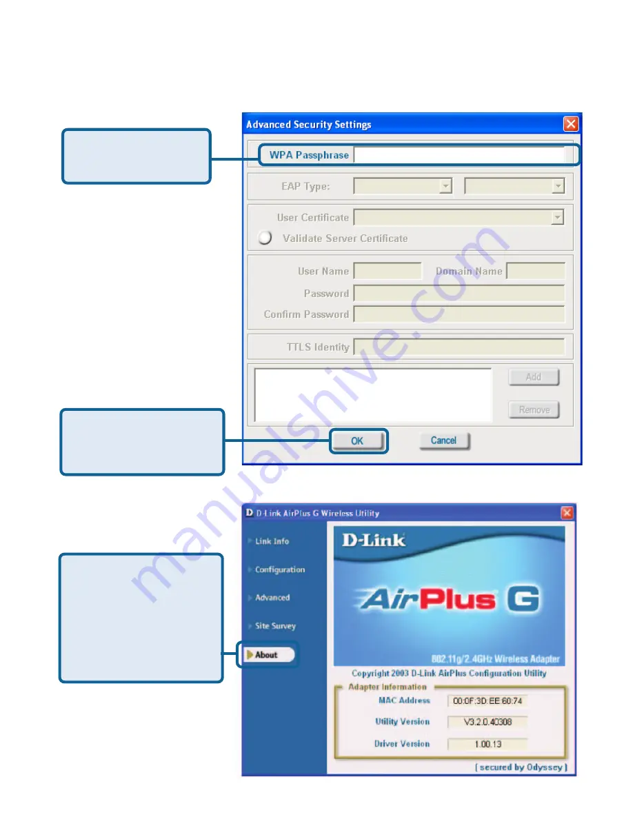 D-Link 802.11g Wireless LAN USB Adapter DWL-G122 Manual Download Page 21