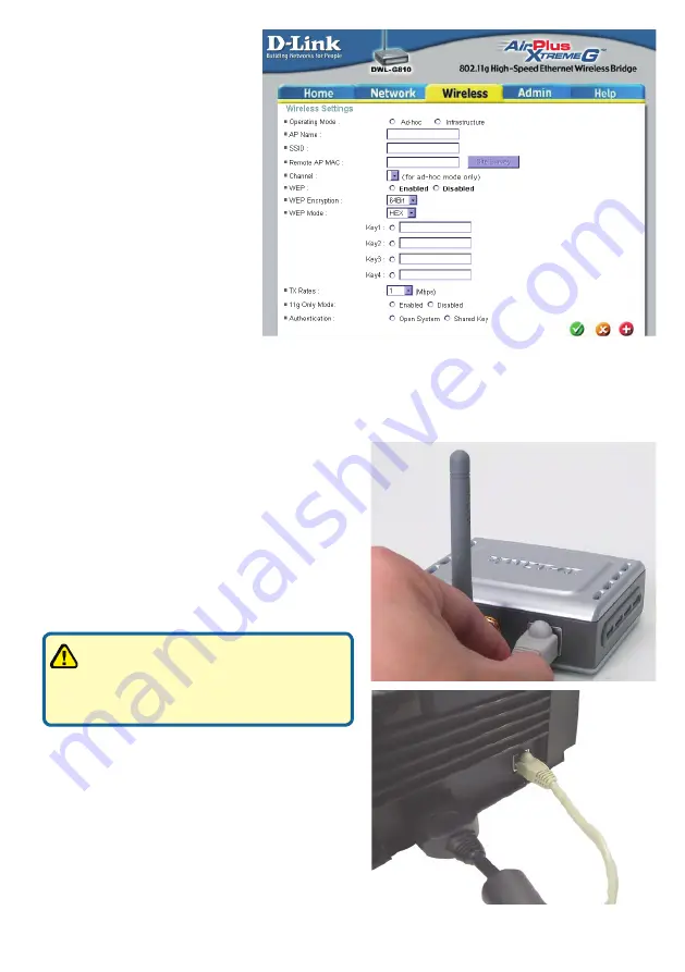 D-Link AirPlus XtremeG Ethernet-to-Wireless Bridge... Quick Installation Manual Download Page 21