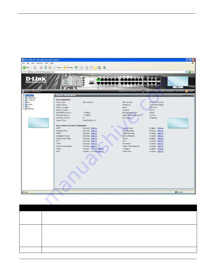 D-Link DES-3205 Hardware Installation Manual Download Page 32