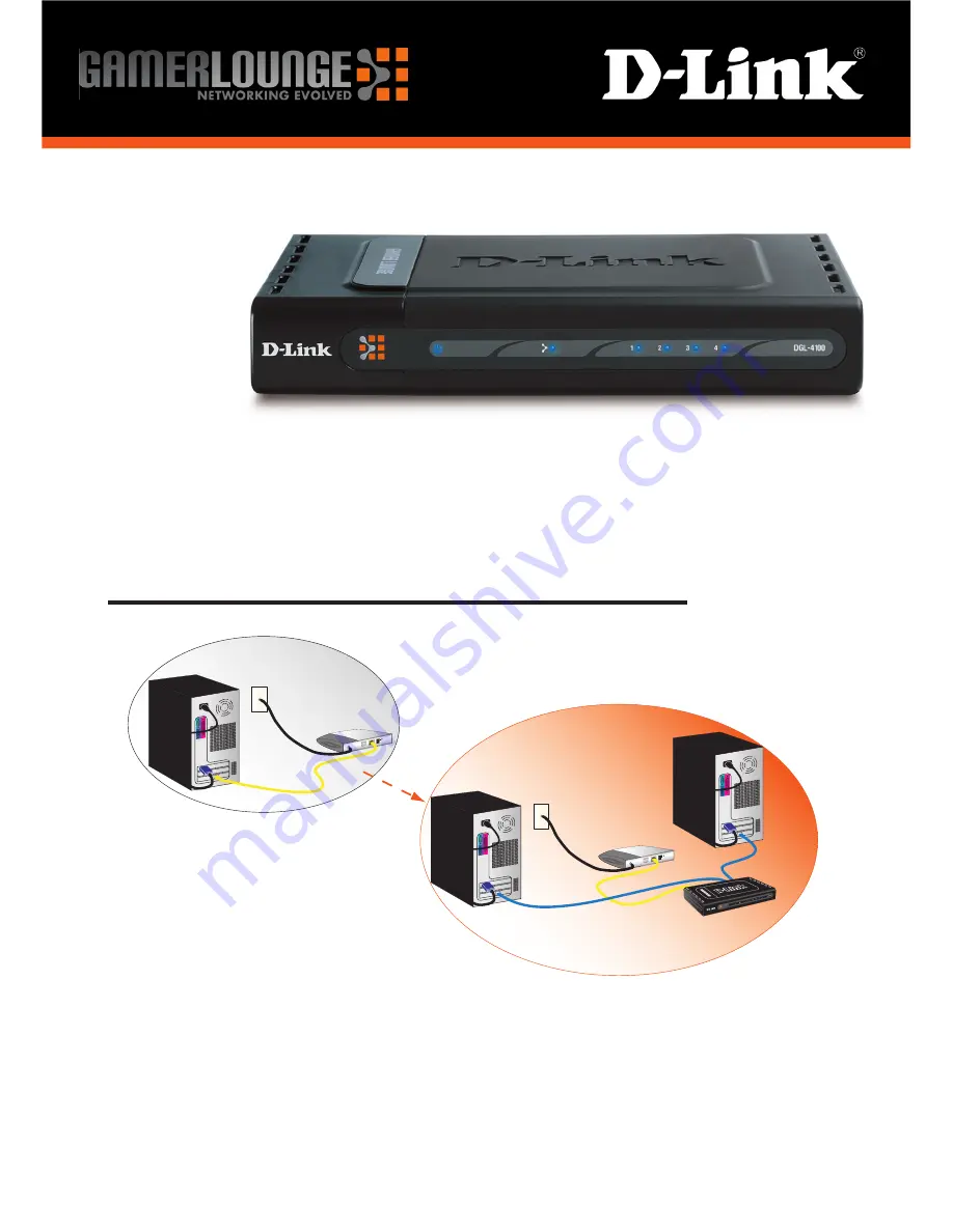 D-Link DGL-4100 - GamerLounge Broadband Gigabit Gaming... Quick Install Manual Download Page 1