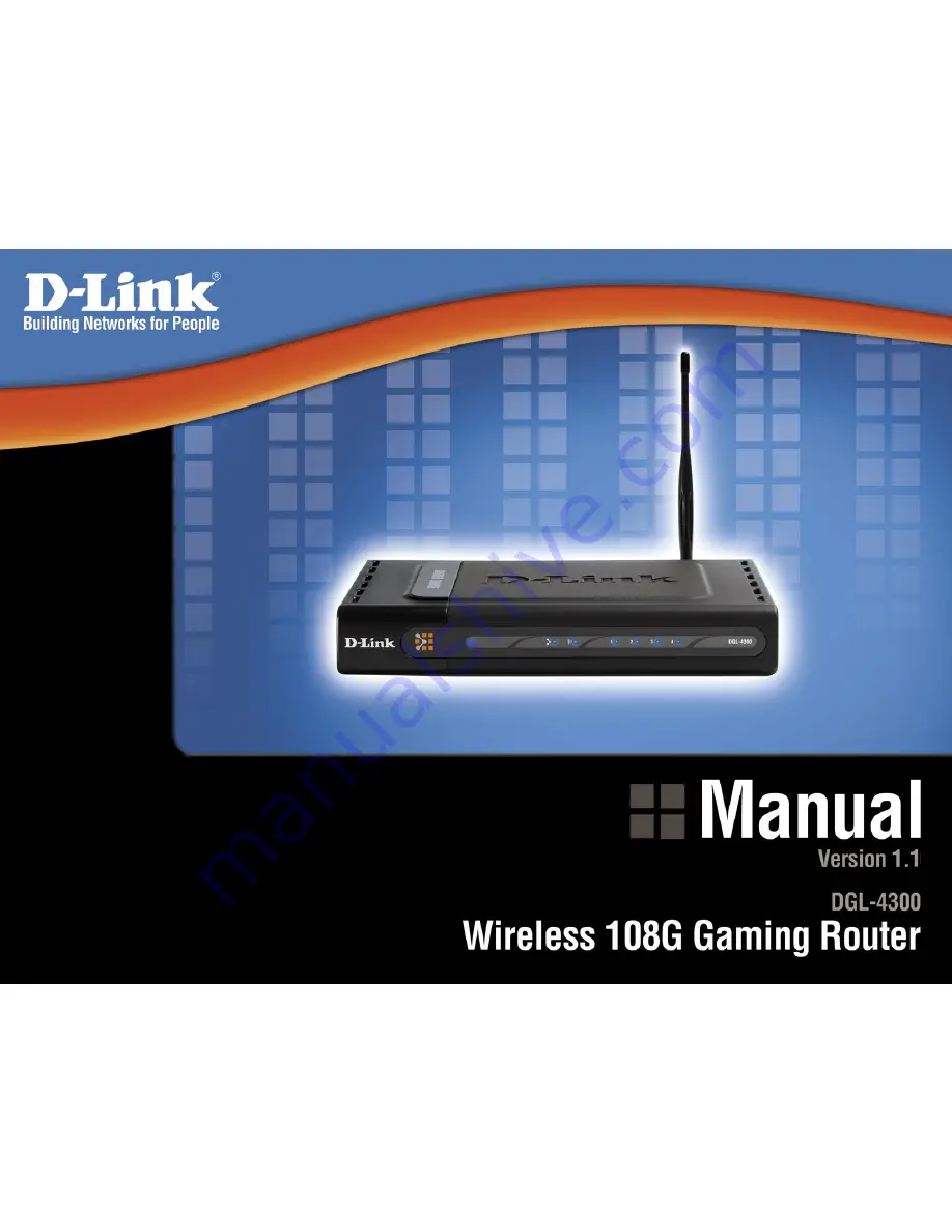 D-Link DGL-4300 - GamerLounge Wireless 108G Gaming... Скачать руководство пользователя страница 1