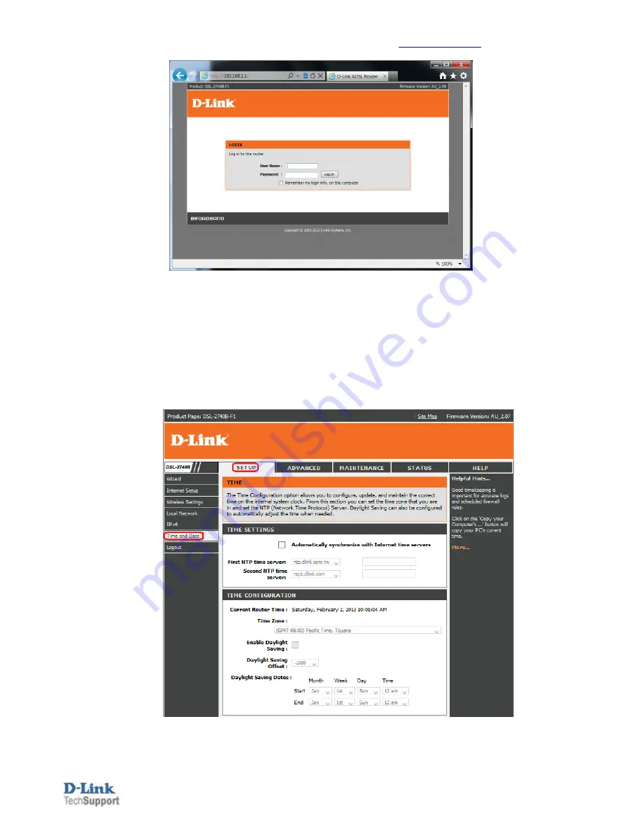 D-Link DSL-2740B Setup Manual Download Page 2