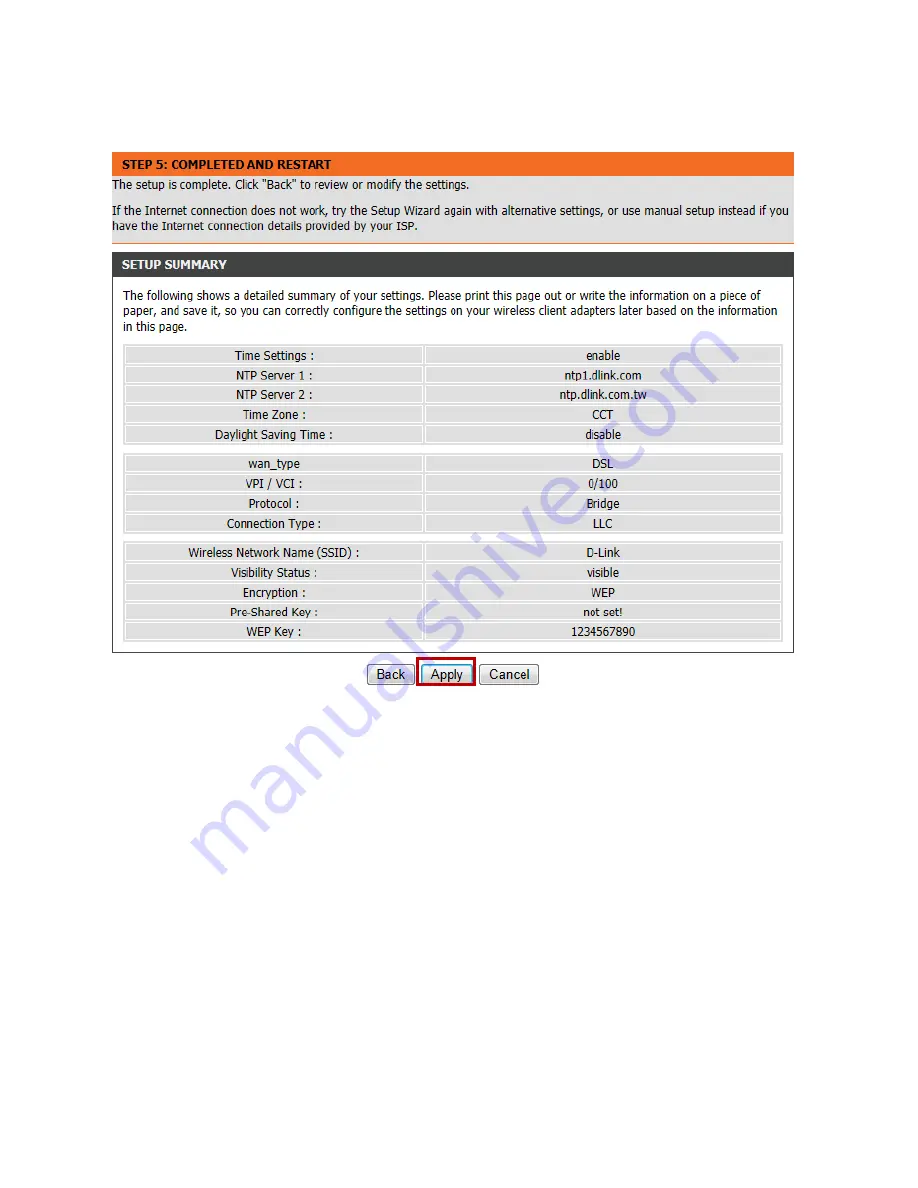 D-Link DSL-2750E Technical Support Setup Procedure Download Page 8