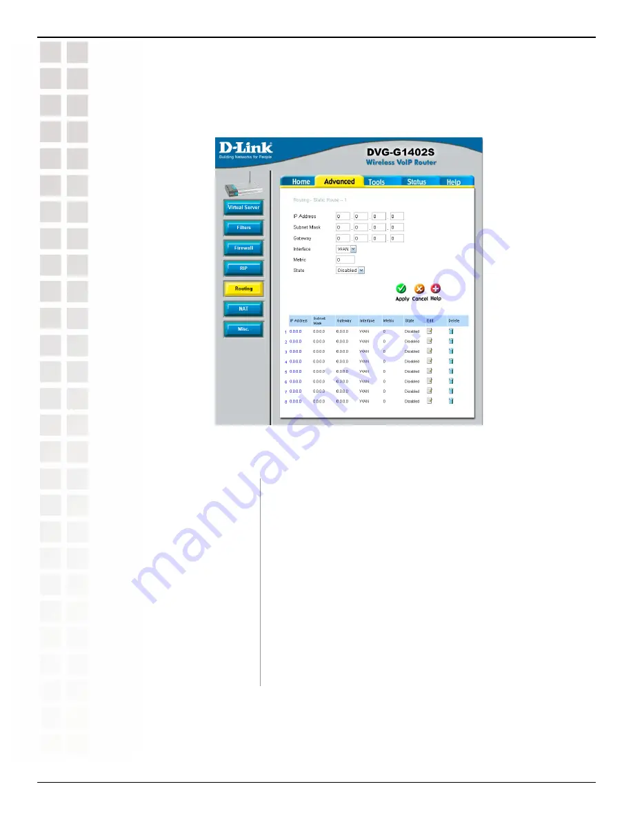 D-Link DVG-G1402S - Wireless Broadband VoIP Router User Manual Download Page 37