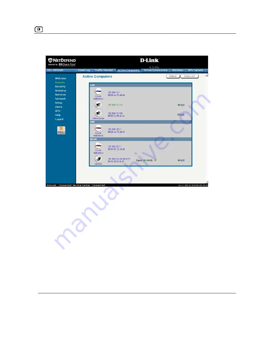 D-Link NetDefend DFL-CP310 User Manual Download Page 151