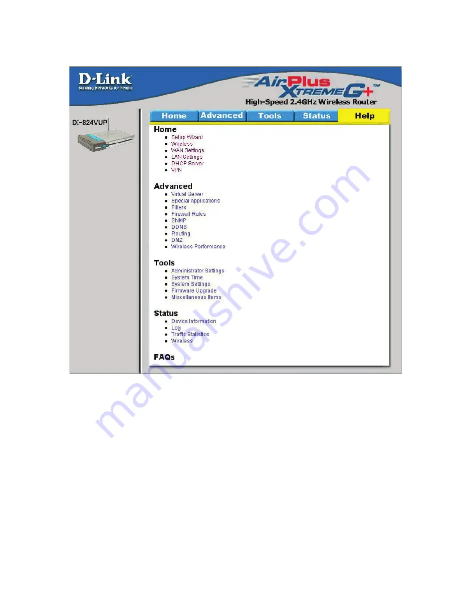 D-Link Wireless VPN Router DI-824VUP User Manual Download Page 64