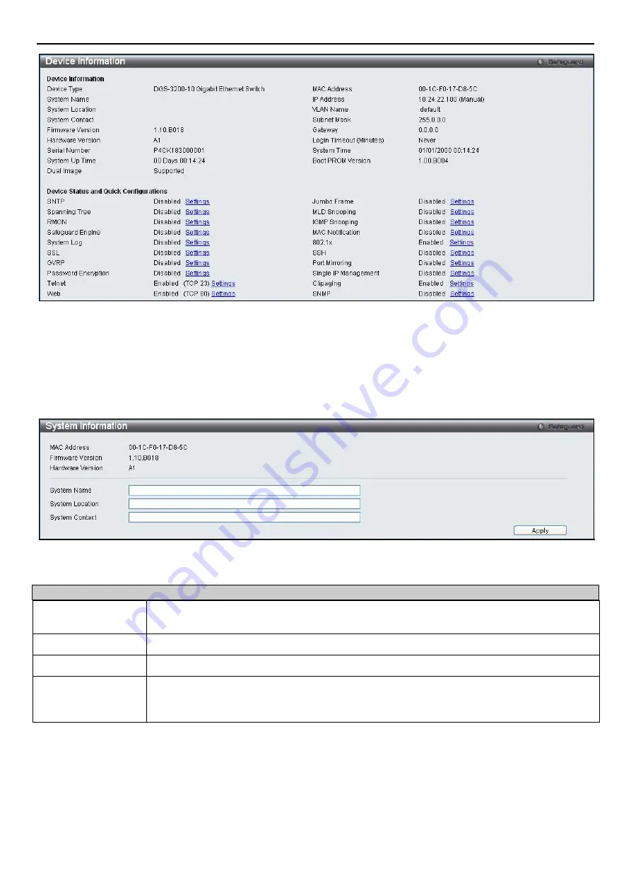 D-Link xStack DGS-3200 Series Скачать руководство пользователя страница 42