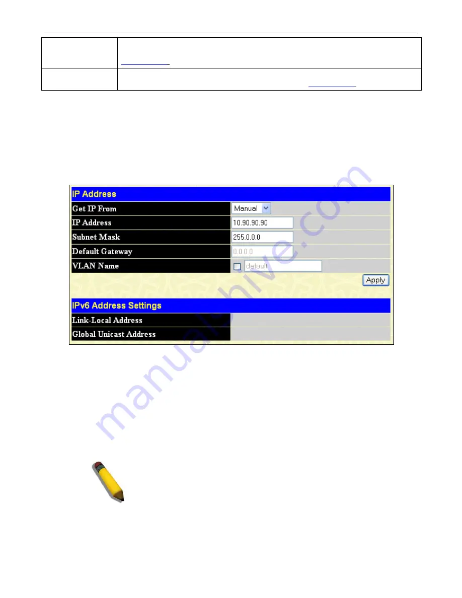 D-Link xStack DGS-3612G series Reference Manual Download Page 24