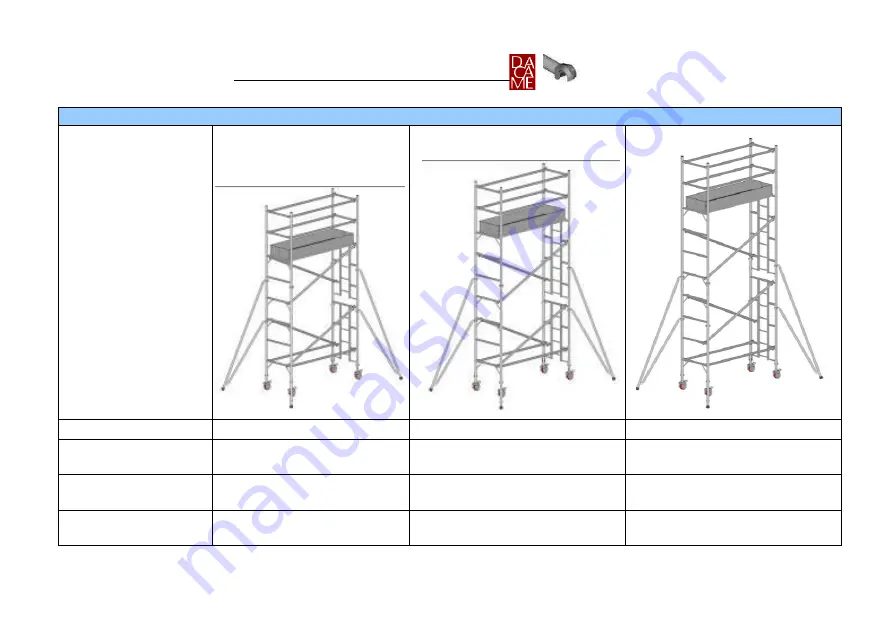 DACAME ALU-50 Assembly And Use Manual Download Page 6