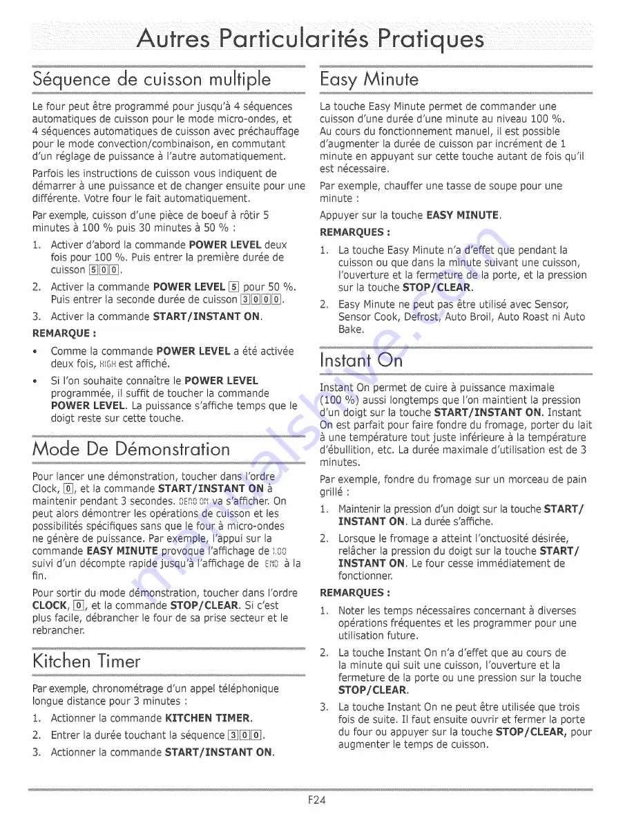 Dacor DCM24B Use And Care Manual Download Page 55