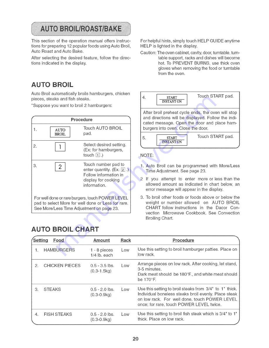 Dacor DCM24S Use And Care Manual Download Page 22