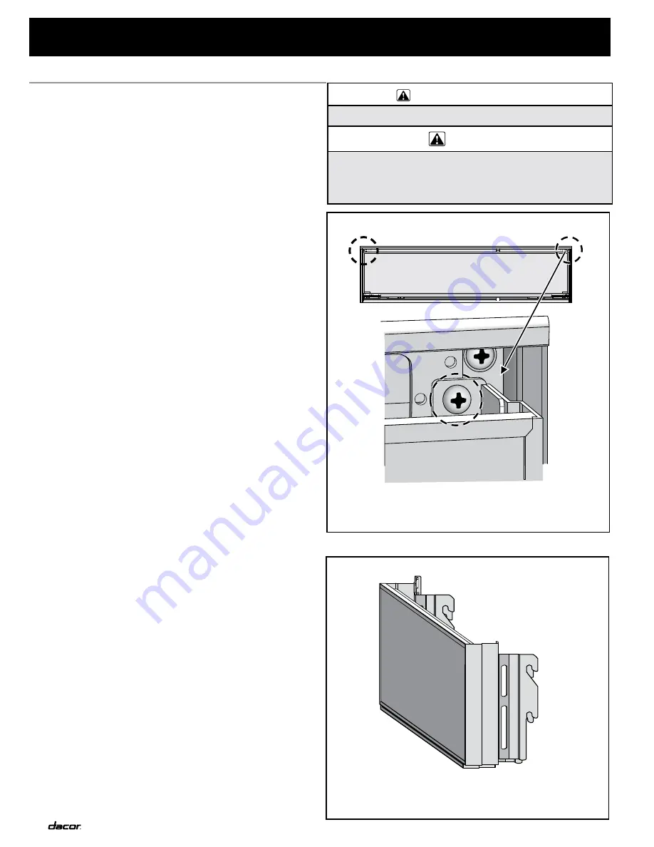 Dacor Discovery DYF42BSIWS Installation Instructions Manual Download Page 20